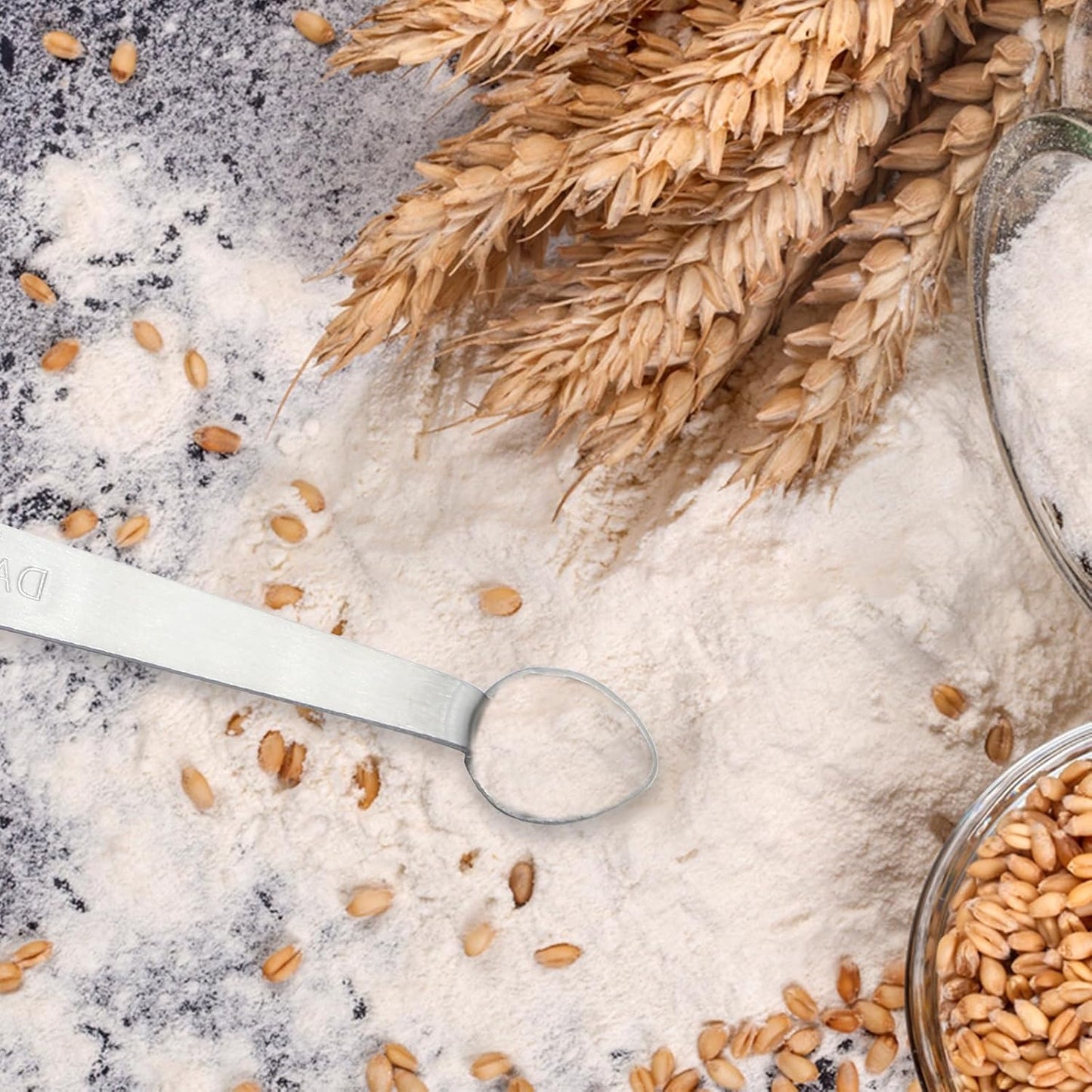 Luomorgo 4 Pc Set Measuring Spoons - Stainless Steel, 1/64, 1/32, 1/16, 1/8 tsp for Dry & Liquid Ingredients