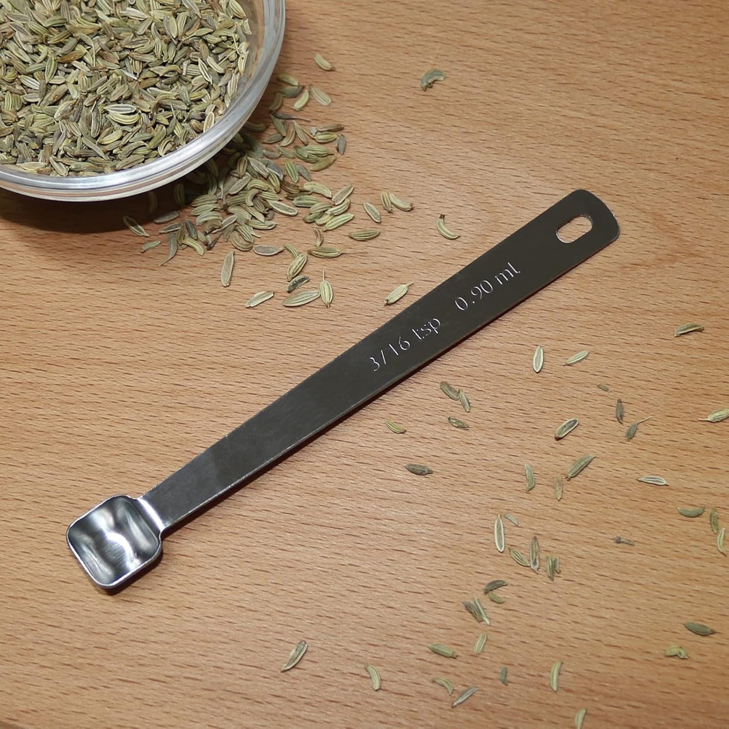 1PCS 3/16 Teaspoon(3/16tsp, 1/16tbsp, 0.9ml) Single Tiny Measuring Spoon, Small Individual Stainless Steel Measure Spoons Only