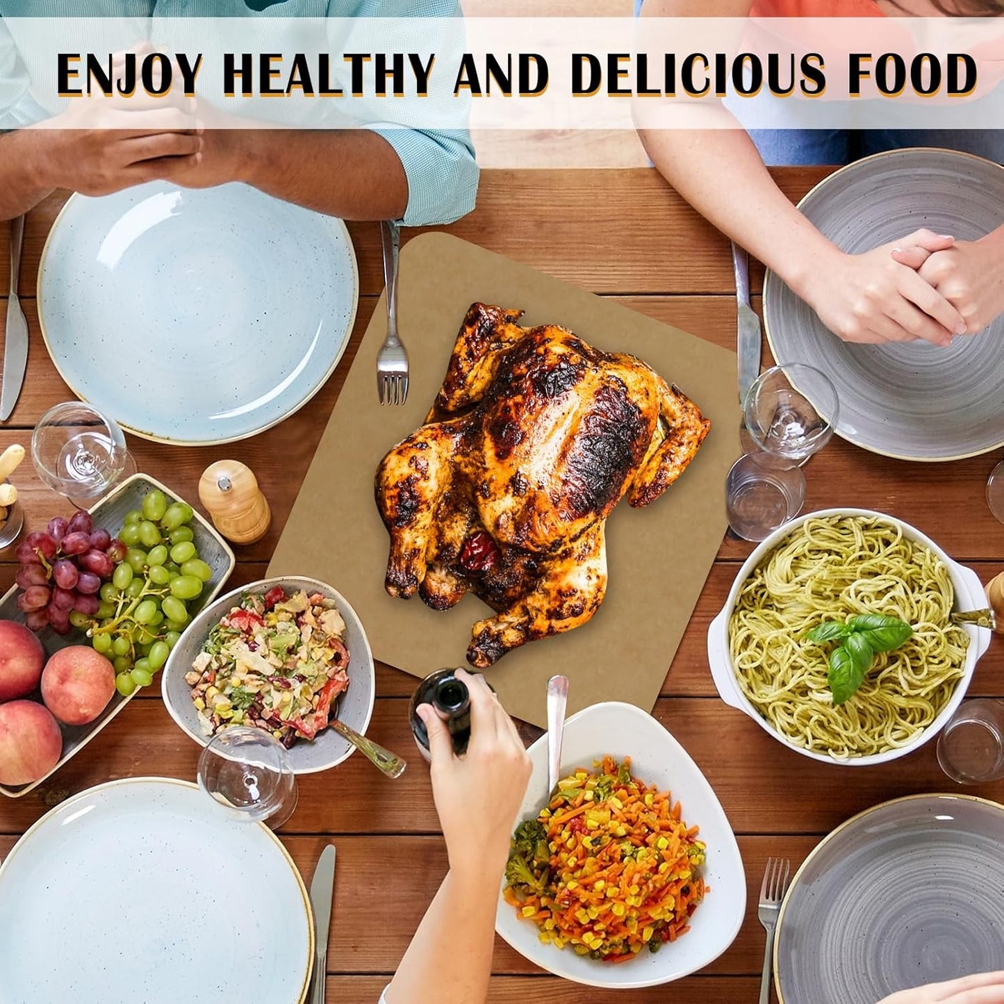 120 Sheets 12 inch Air Fryer Parchment Paper Squares,Non Stick Baking Disposable Paper Liner Compatible with Ninja Foodi SP101 SP201 SP301 SP351,Pre Cut Unbleached Parchment Paper for Toaster Ovens