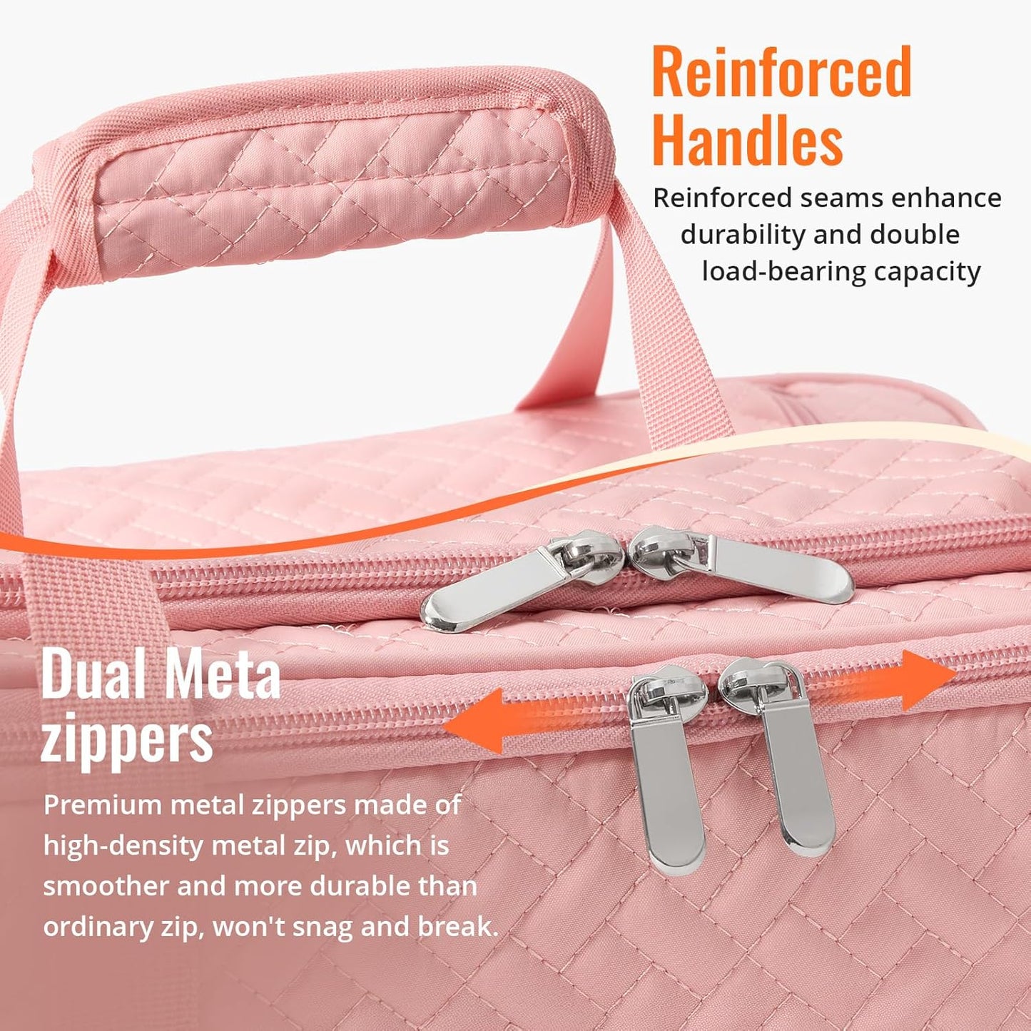 Insulated Casserole Carrier - Portable Casserole Carrier for Hot or Cold Food, Lasagna Holder for Parties,Picnic,Cookouts,Traveling - Fits 9" x 13" Baking Dish (Pink)