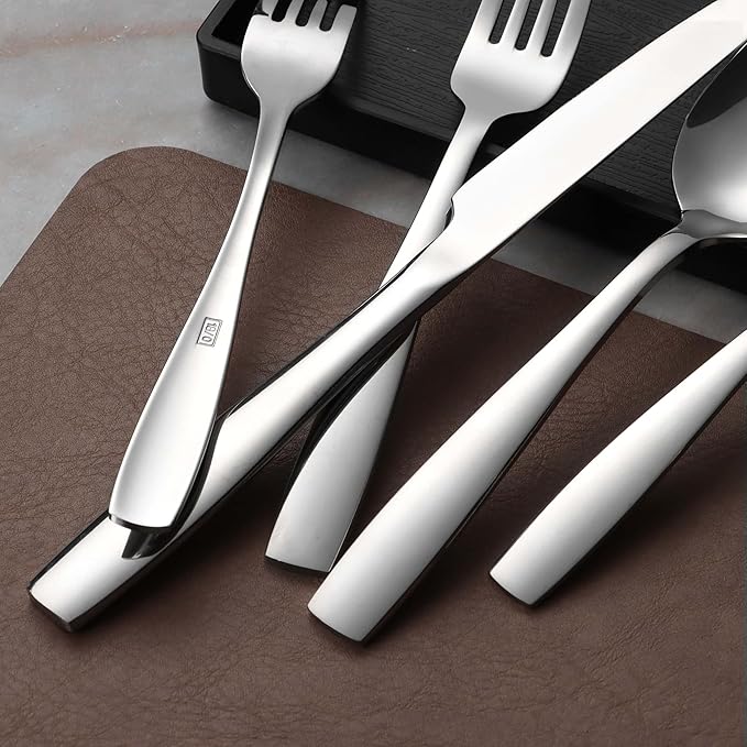 Onader 40 Piece Heavy Duty Silverware Set, Stainless Steel Flatware Cutlery Set for 8