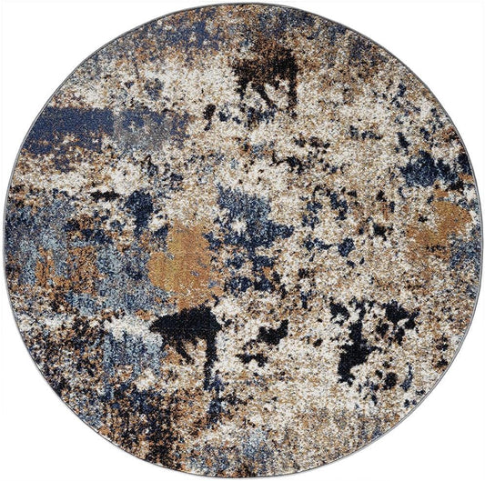 Keen Home Design Area Rugs - 10ft Round Non-Shedding, Abstract Rugs for Kitchen, Living Room, Bedroom, Dining Room, Entryway - Size: 10' Round, Multi