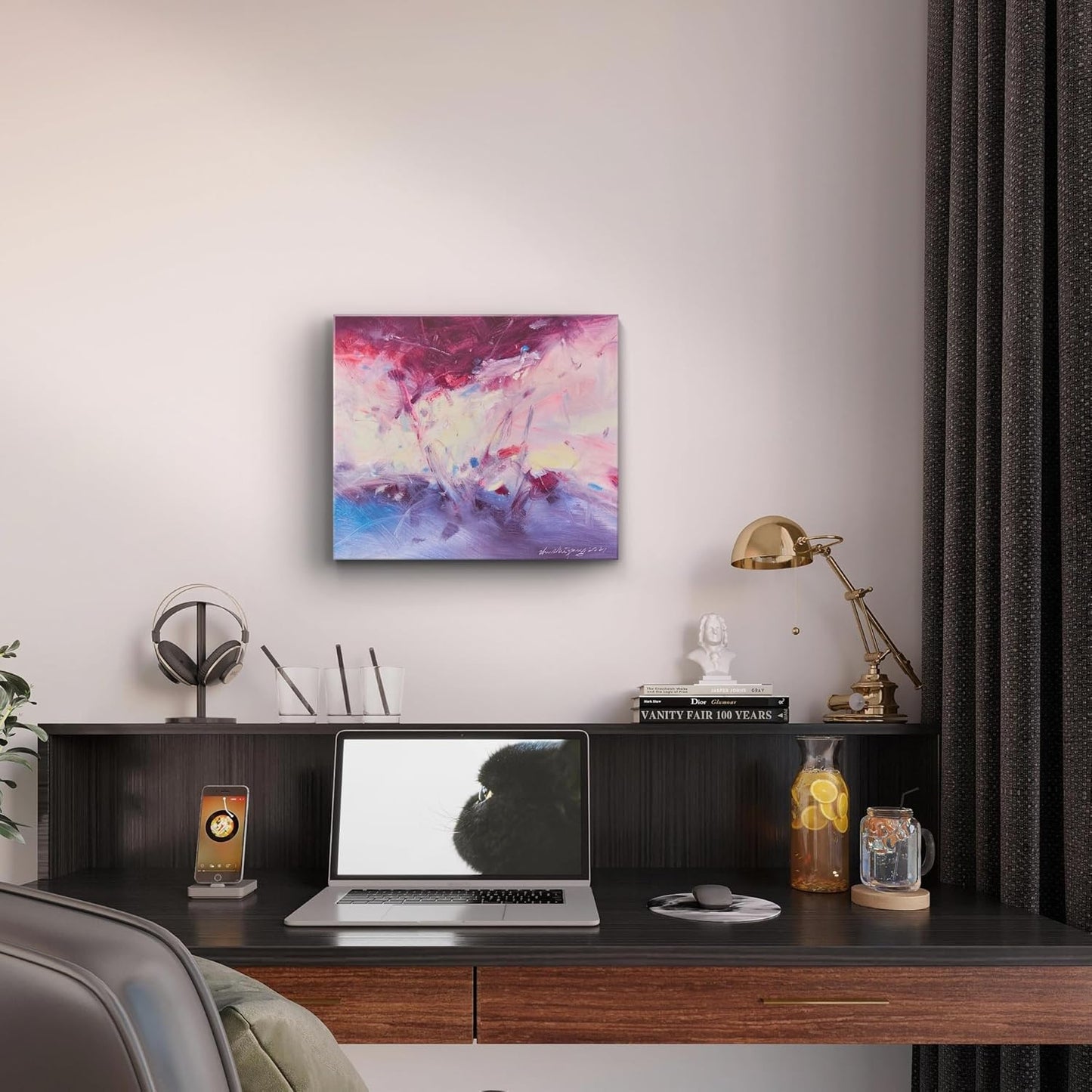 Gloliv Canvas Wall Art – Abstract Wall Decor Painting, Artist-Authorized Reproduction Canvas Prints, Modern Wall Art Decor for Living Room, Bedroom, or Office 23"x20"