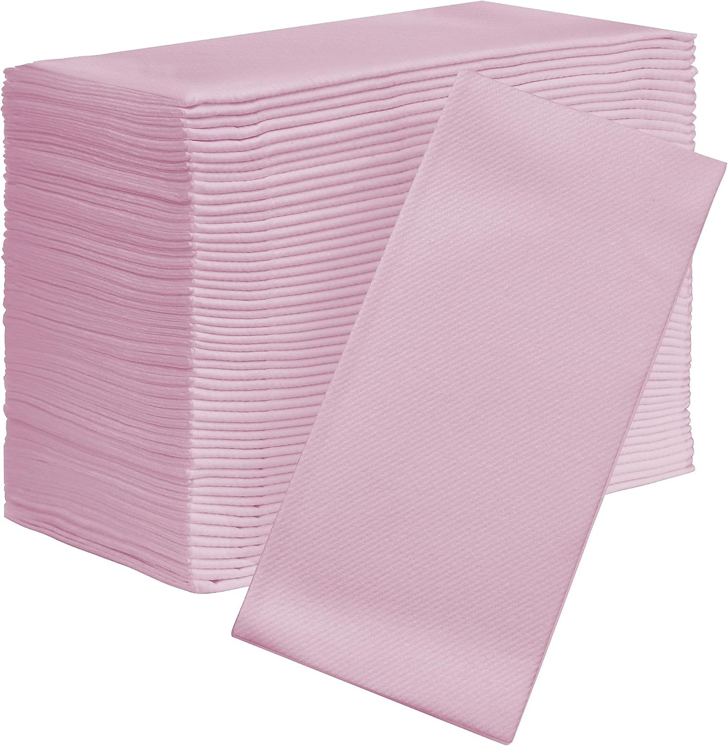 AMERICAN HOMESTEAD Paper Napkins - Pink Disposable Linen-Like Dinner Napkins - Restaurant-Quality Table Serviettes for Weddings, Parties, and Events - 15.75" x 15.75" - 50 Count