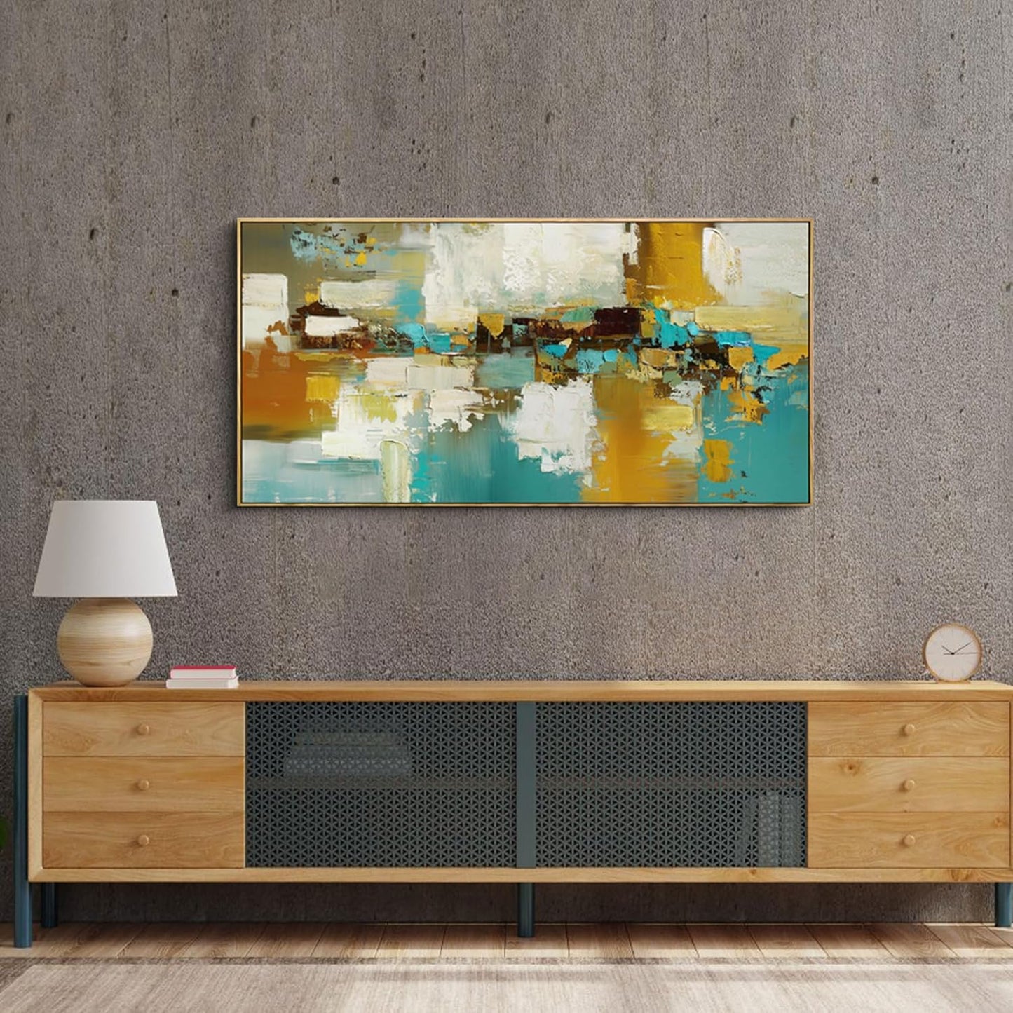 XLSJERST Large Framed Wall Art - Paintings Wall Decor Abstract Canvas Wall Art Artwork for Bedroom Huge Wall Pictures for Living Room Bedroom 40x20 Inches