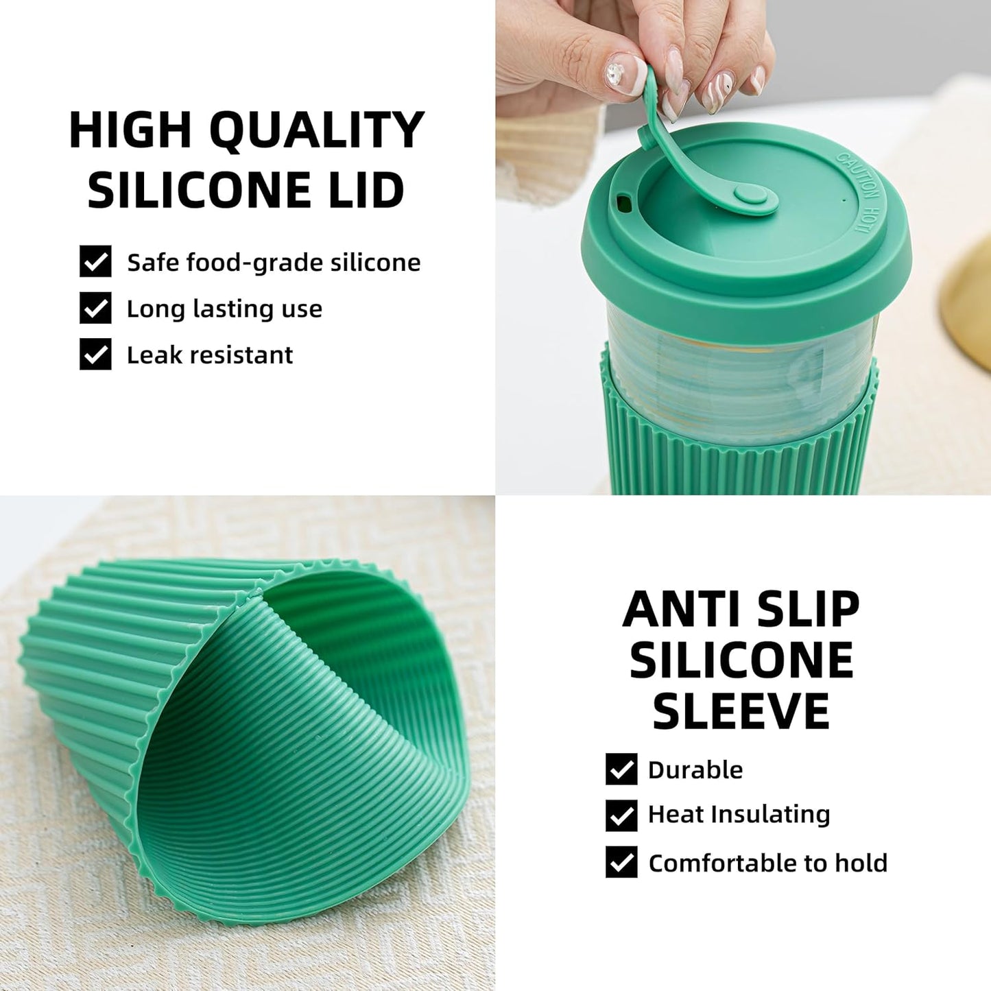 Travel Coffee Mug Light Green, Ceramic Coffee Mug With Lid And Drinking Straw(15oz/450ml), Handcrafted Novelty Travel Mugs, Microwave & Dishwasher Safe Tumbler With Lid, Unique Gifts