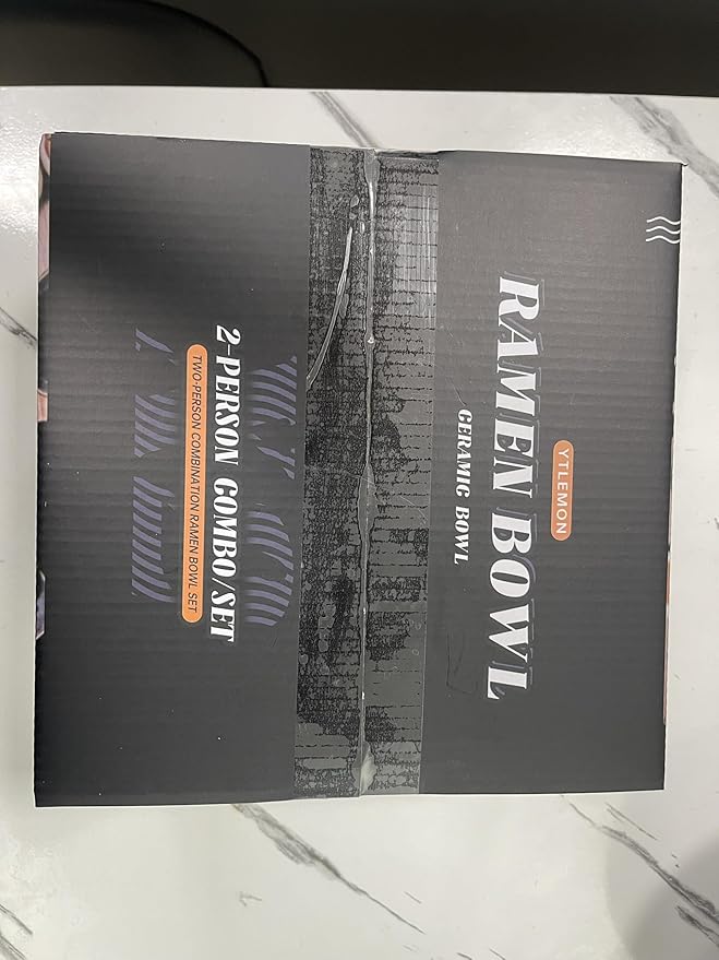 8-Inch Ceramic Ramen Bowl Set of 2 (9 Piece) - Porcelain Japanese Salad Noodles Cereal Fruit Pasta Soup Large Bowls with Recipes Chopsticks Forks Spoons for Men Women Gift Microwave & Dishwasher Safe