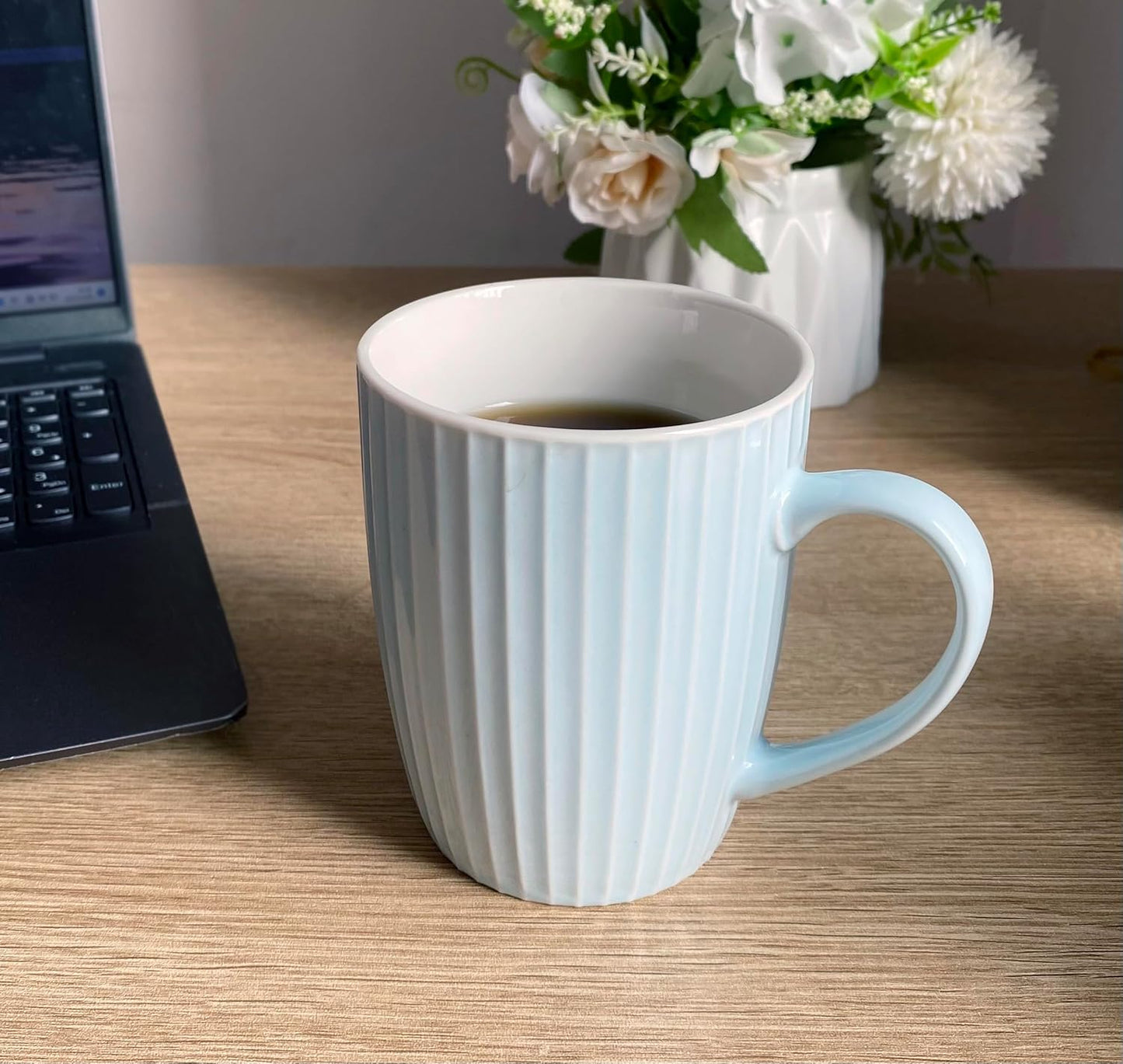 11 Ounce Porcelain Mugs, Set of 6 Coffee Mugs for Tea, Milk, Hot Cocoa, Multicolor