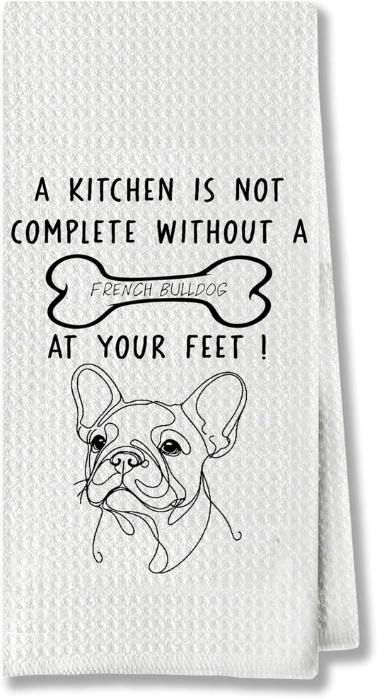 French Bulldog Kitchen Towels, Ideal for Dog Lovers & Kitchen Decor, Great Gift for French Bulldog Owners, 16 x 24 Inches