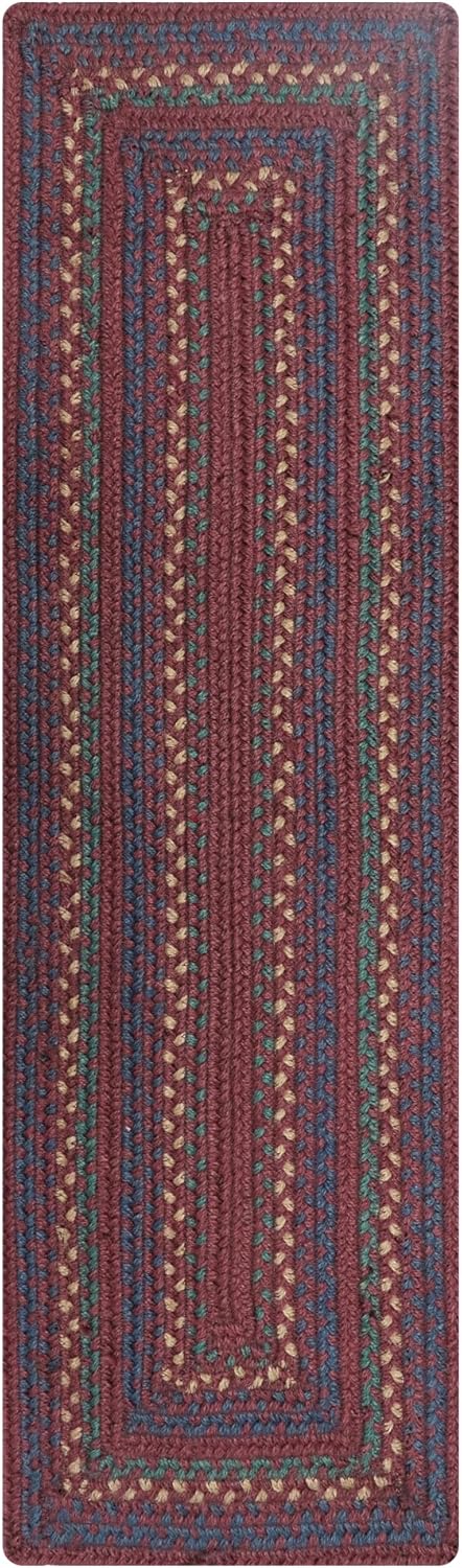 Jamestown Burgundy Long Table Runner 11x36, Jute, Rectangle - Country Decor for Dining Table, Easy to Clean