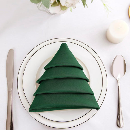 Bailarina Cloth Napkins Set of 40,17x17 inches Dinner Napkins Cloth Washable,Polyester Square Table Cloth Napkin Bulk with Hemmed Edges Ideal for Banquets, Parties and Weddings-Hunter