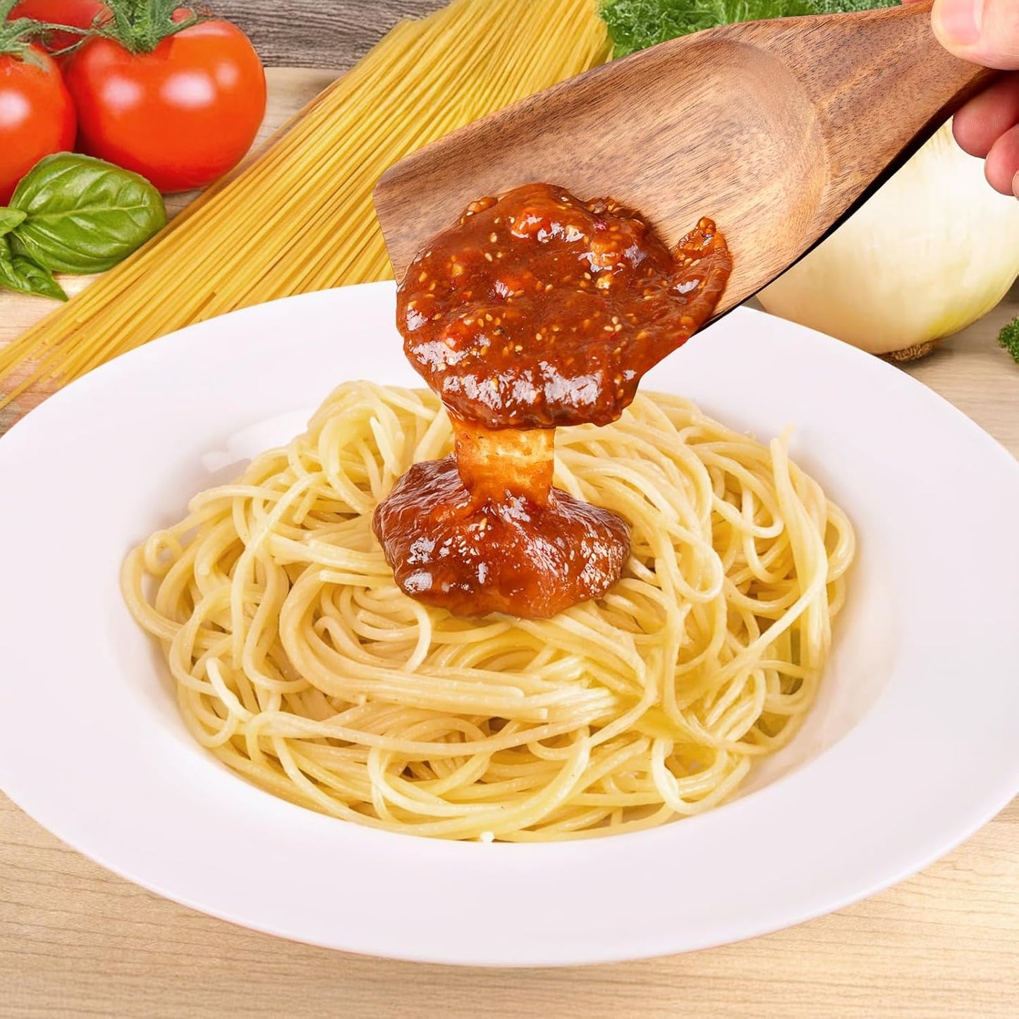 Multifunction Wooden Spatula Spoon, Great for Both Cooking and Serving, Mixing, Scoop, and Scrape, Nonstick Cookwares, BPA-Free, Heat Resistant Wood Spatula for Kitchen Use