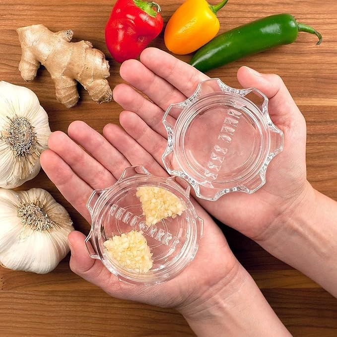 Angel’s Peel Lounge Grlic Mincer Manual Garlic for Quick Meal Preparation - Kitchen Tools for Mincing Grlic, Ginger, Herbs, Nuts (Clear Color)