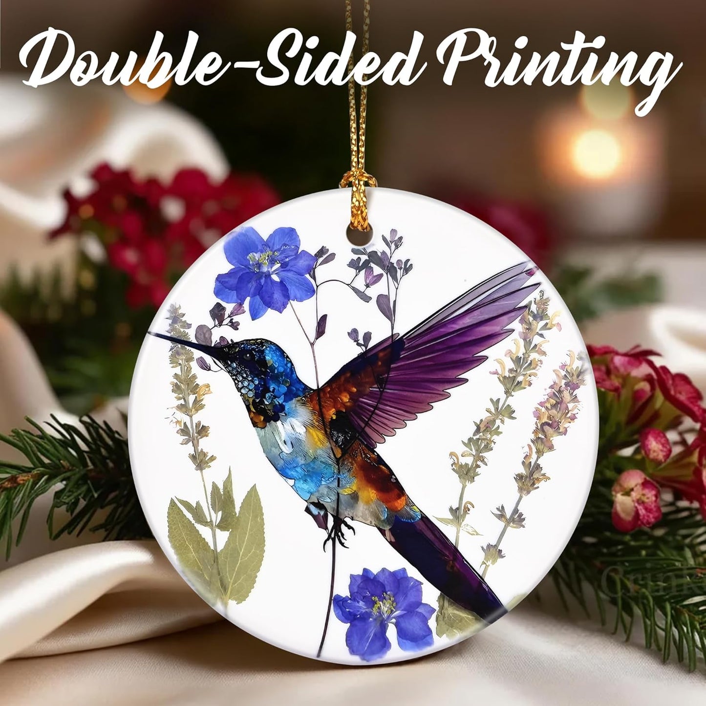 Hummingbird Ornament, Christmas Ornaments: Christmas Tree Decorations, Holiday Decor, Stocking Stuffers, Gift Ideas, Xmas Gift, Hummingbird Lover Gifts & Gifts for Women