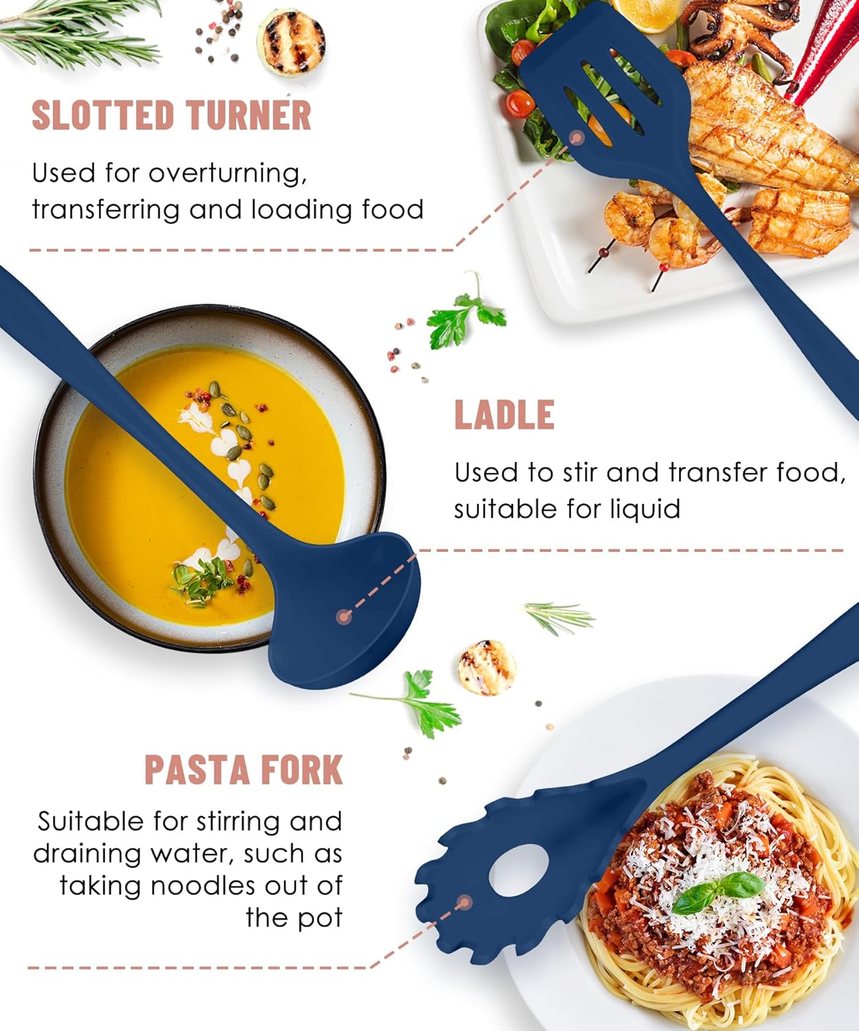 Kitchen Utensils Set-12 Pieces Silicone Cooking Utensils Set (Dishwasher Safe) 392°F Heat Resistant Spatula Set,Kitchen Utensil Set for Nonstick Cookware,Best Kitchen Tools with Holder