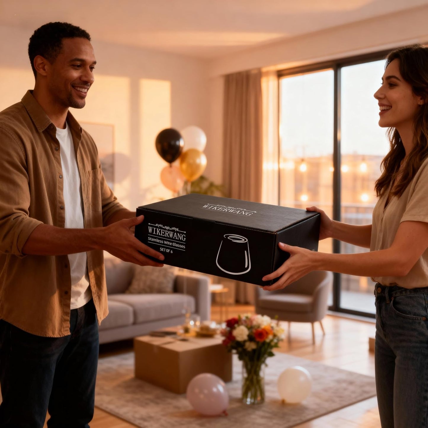 Stemless Wine Glasses Set of 6,13.5oz, Crystal Clear Red White Wine Glasses for Daily Use, Lead-free, Dishwasher Safe, Glasses Drinking Set, Ideal for Home Bar, Parties & Gifts