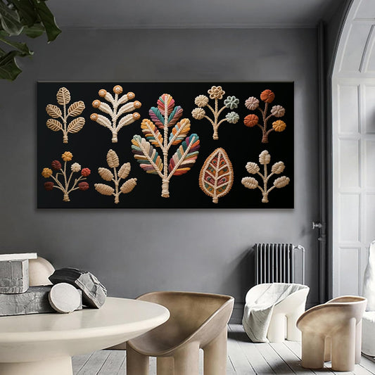 Tsomzxng Large Boho Wall Art For Living Room Chic Home Black Wall Art Modern Multicolor Print Paintings Canvas Wall Art Decor Picture For Bedroom Apartment Kitchen Ready To Hang 29" X 58"