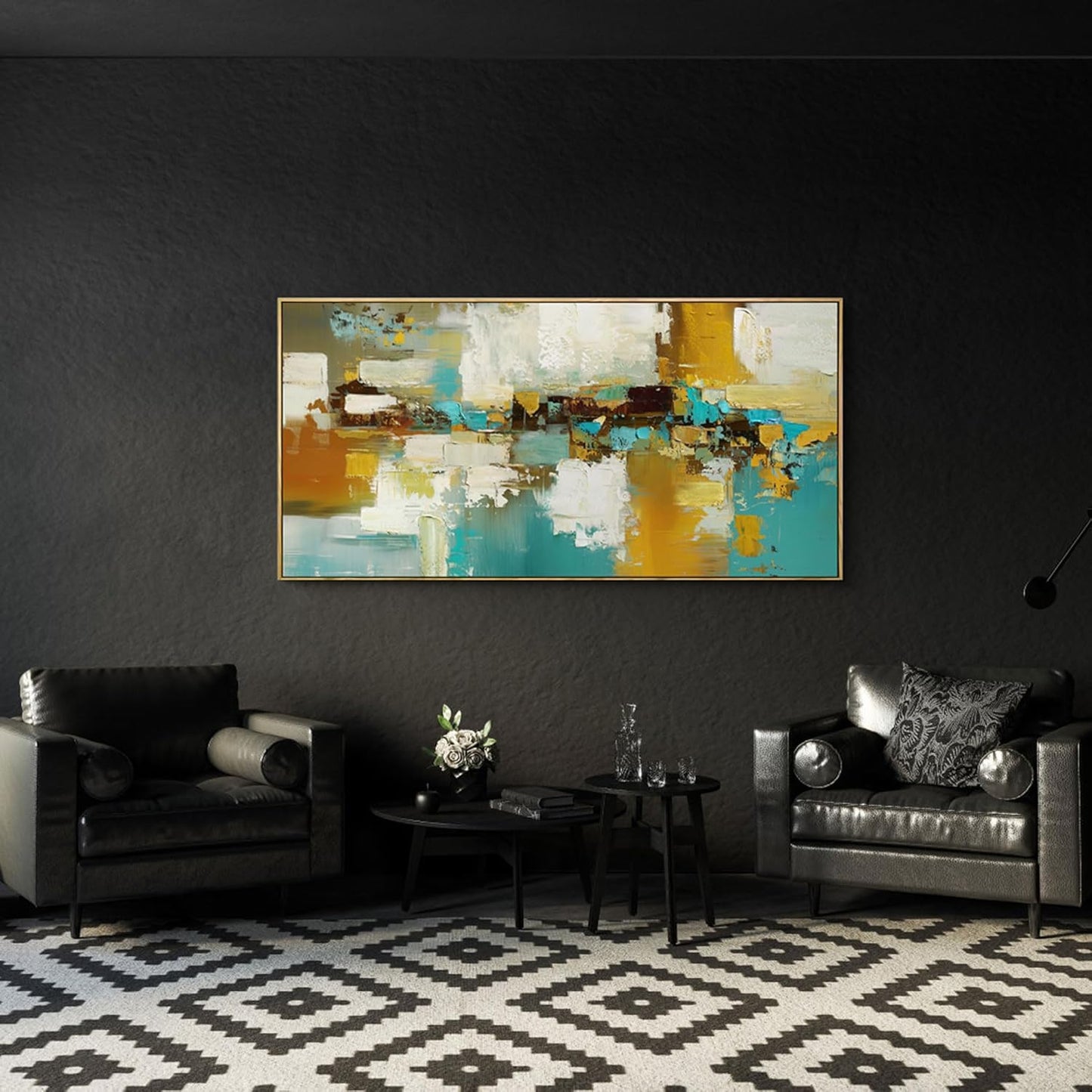 XLSJERST Large Framed Wall Art - Paintings Wall Decor Abstract Canvas Wall Art Artwork for Bedroom Huge Wall Pictures for Living Room Bedroom 24x48 Inches