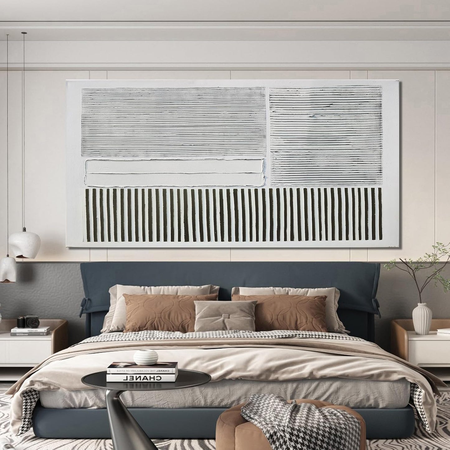 Canvas Wall Art Decor Oversize Canvas Wall Art For Living Room Abstract Art Black and White Wall Art Decor Abstract Modern Wall Art Prints Large Art Work For Walls Home Office Wall Decor 35"X70"