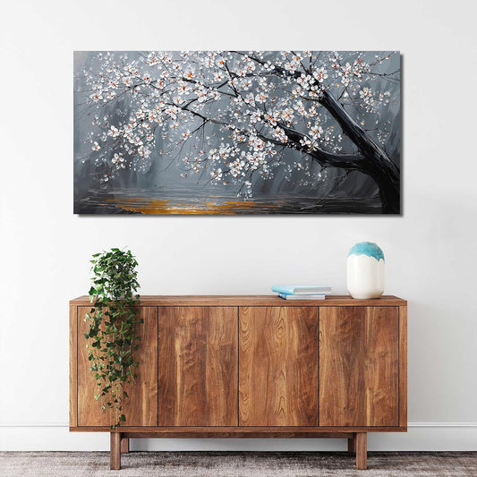 Canvas Wall Art Decor Modern Botanical Wall Art Prints Art Work For Flower Wall Decor Black And White Floral Wall Art Pictures For Living Room Bedroom Office Decor 20"X 40" Artwork For Walls