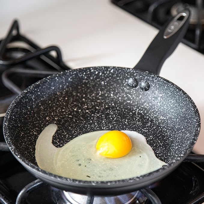 ZYLISS Cookware 9.5" Nonstick Fry Pan - Oven, Dishwasher, Induction and Metal Utensil Safe Cooking - Heavy Duty Forged Aluminum with Sturdy Riveted Handle