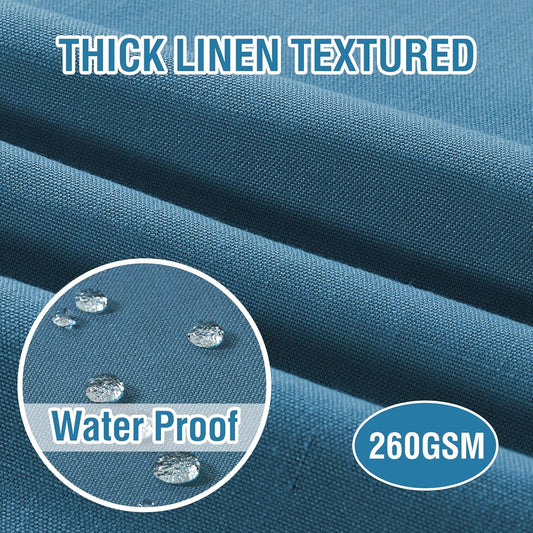 H.VERSAILTEX Cloth Napkins Set of 12 (18" X 18") Linen Textured Dinner Napkins Waterproof Extra Soft Thick Durable Reusable Napkins with Hemmed Edges for Dinners, Weddings and Everyday Use, Ink Blue