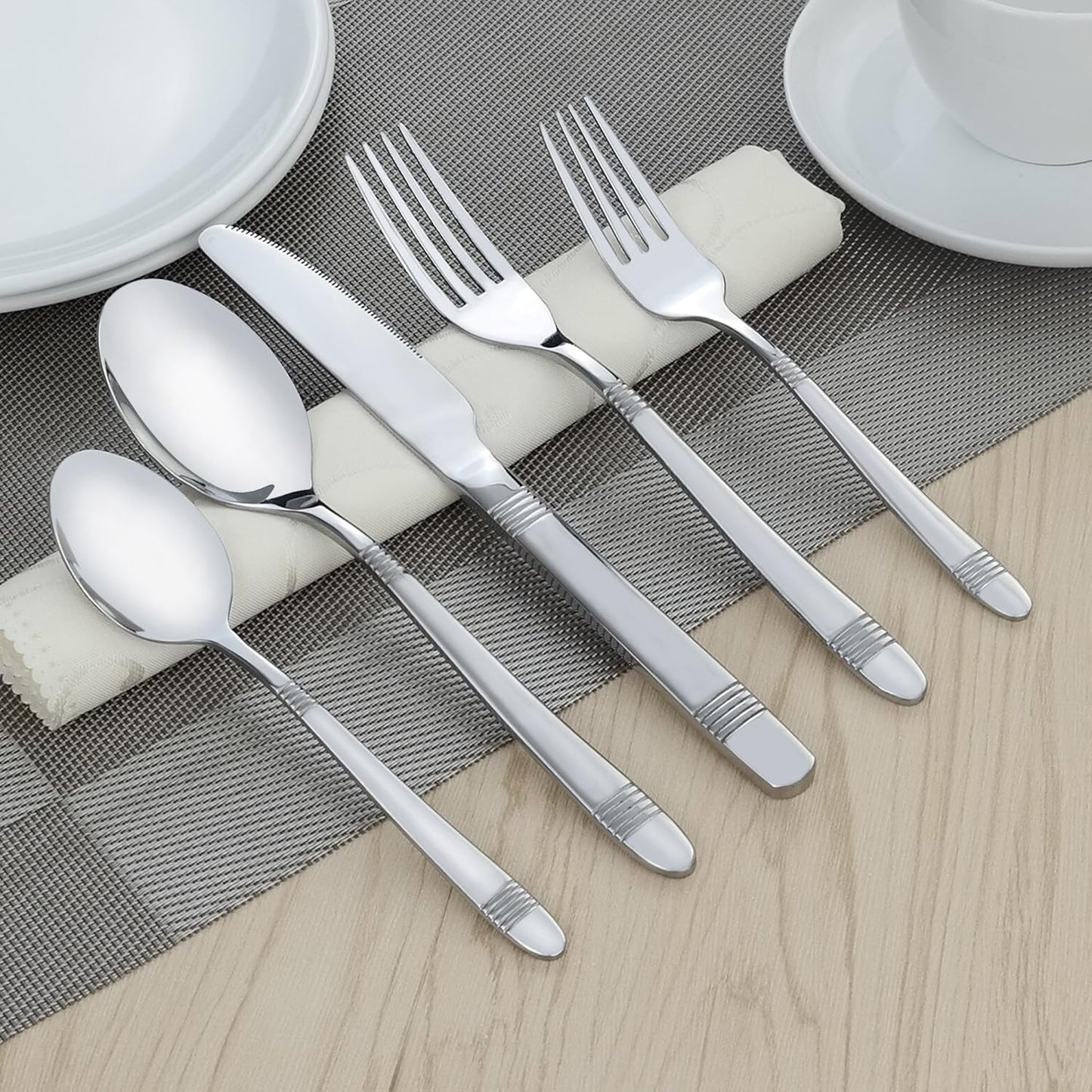 Begale 80-piece Flatware Set, Stainless Steel, Service for 16