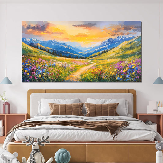 Canvas Wall Art Decor Wall Art Pictures for Living Room Modern Landscape Wall Art Prints Canvas Art Wall Deecor Nature Botanical Wall Art Decorations Sunset Artwork for Walls Home Office Decor 20"X40"