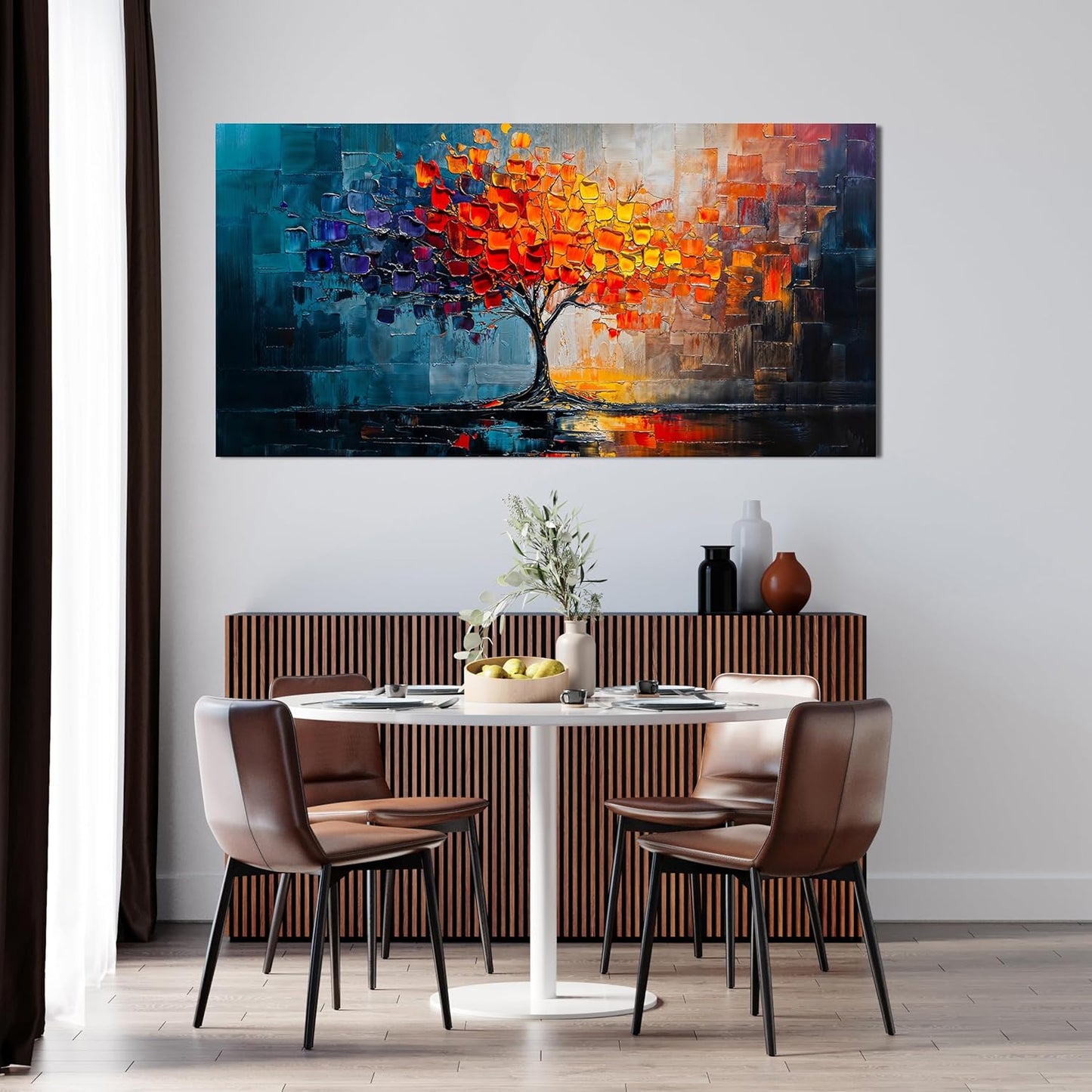 Canvas Wall Art Decor Modern Wall Art Pictures for Living Room Tree of Life Wall Art Decor Colorful Wall Art Prints Canvas Art Wall Decor Artwork for Walls Kitchen Bedroom Office Wall Decor 20" X 40"