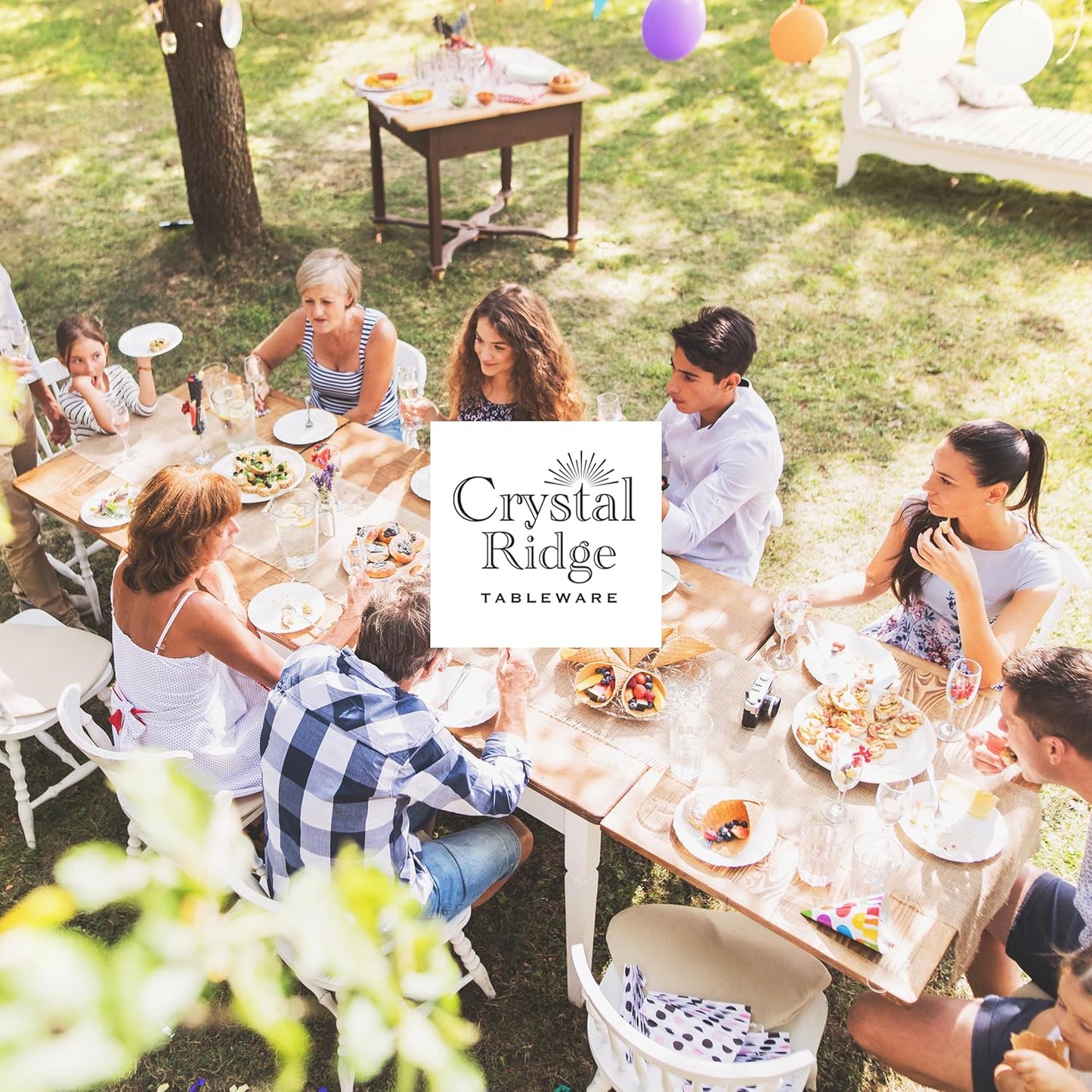 120-Piece Plastic Plates Set - Premium 60 Dinner & 60 Salad Plates, Disposable for Party - White with Gold Rim