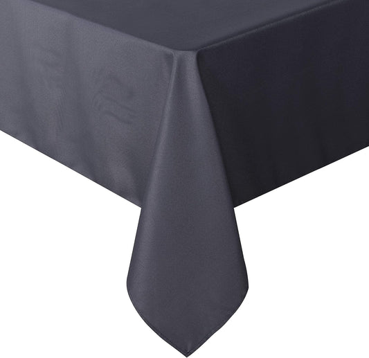 Sancua Rectangle Tablecloth - 70 x 108 Inch, Grey, Polyester, Stain & Wrinkle Resistant, Perfect for Dining Table, Buffet, Parties, Camping