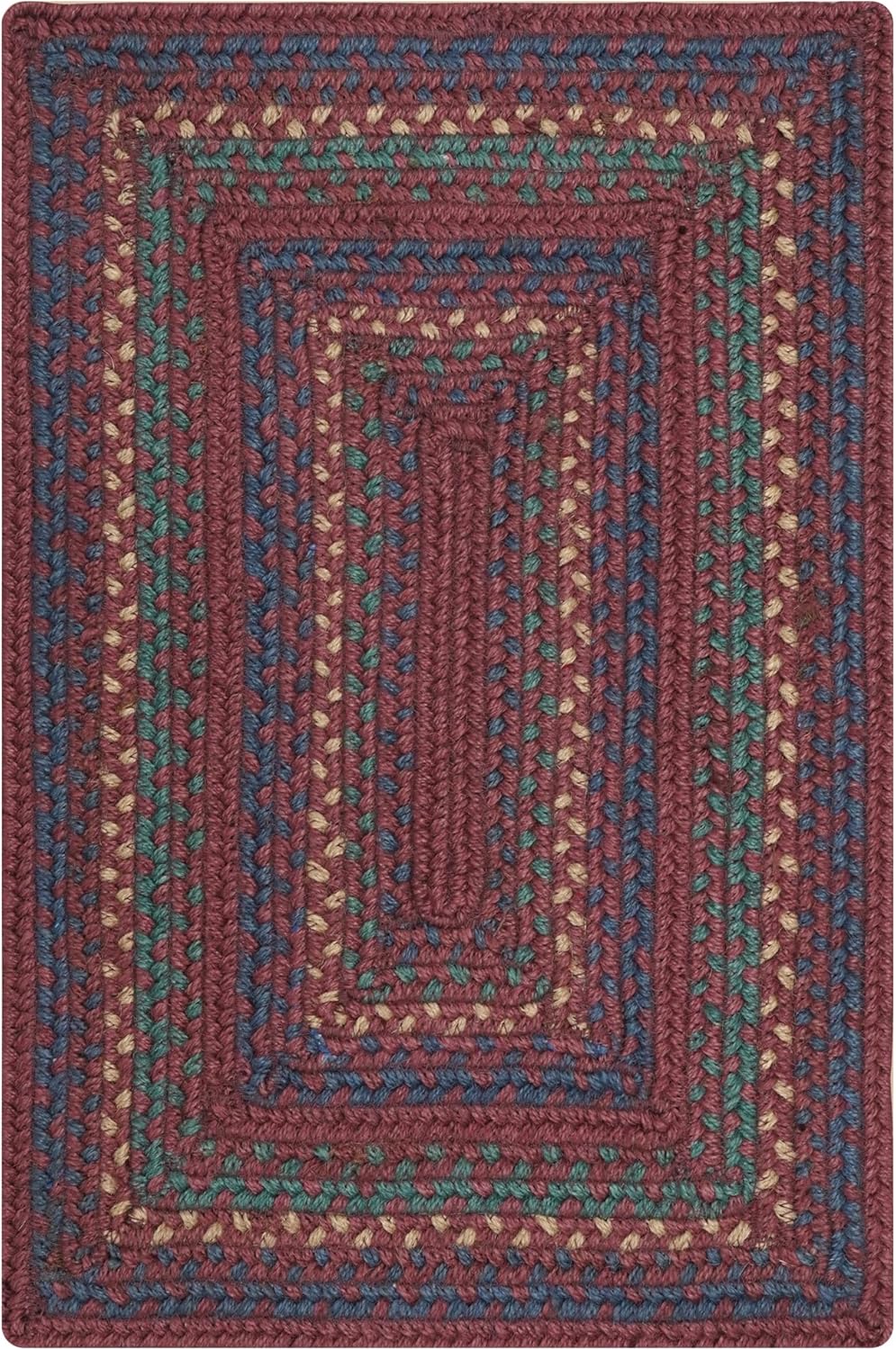 Jamestown Jute Dining Placemats Set of 6-13x19, Rectangle, Burgundy - Vibrant Colors, Durable, Easy to Clean and Protects Furniture