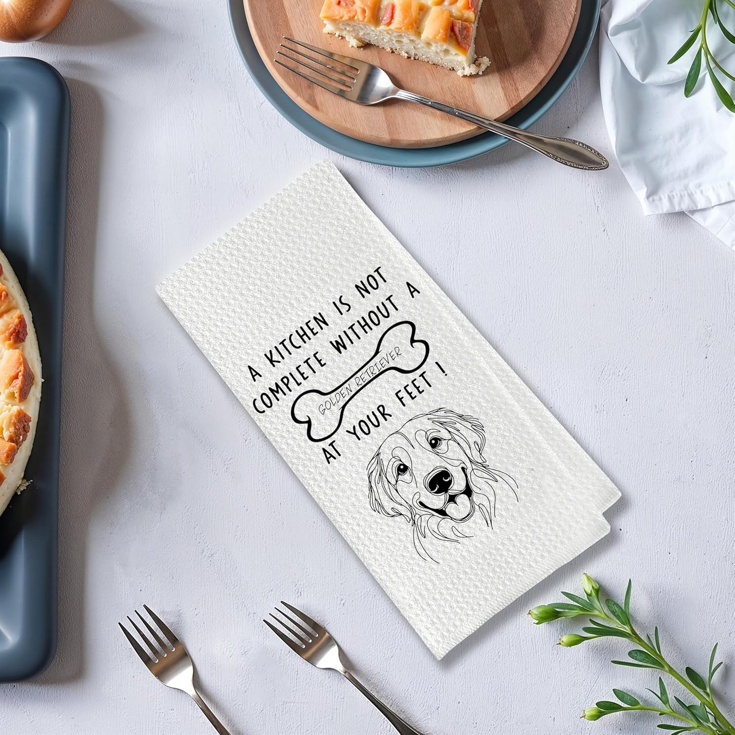 Golden Retriever Kitchen Towels, Ideal for Dog Lovers & Kitchen Decor, Great Gift for Golden Retriever Owners, 16 x 24 Inches