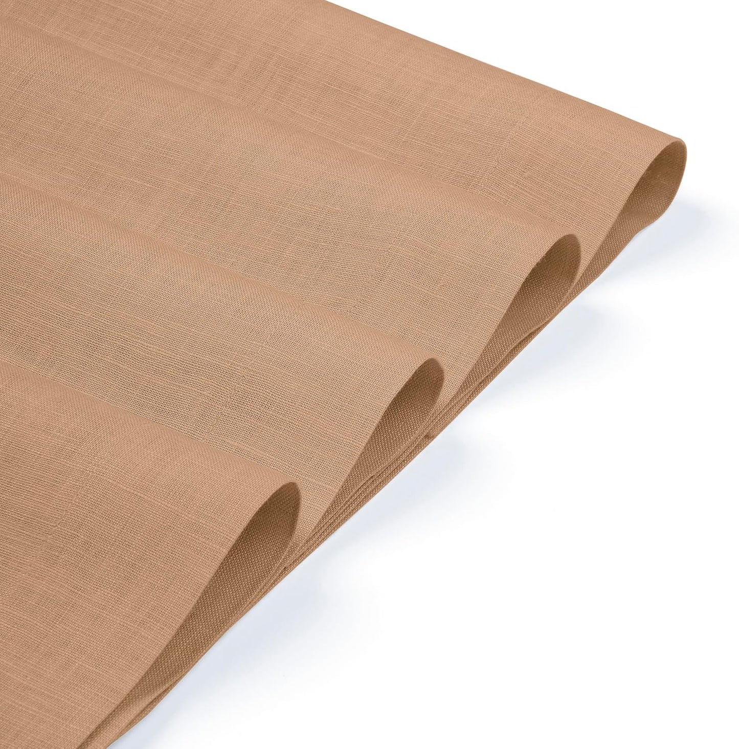 D'Moksha Homes Linen Champagne Beige Placemats Set of 4-100% Pure Linen Placemats 14 x 19 Inch for Fall, Autumn and Halloween - Handcrafted and Machine Washable