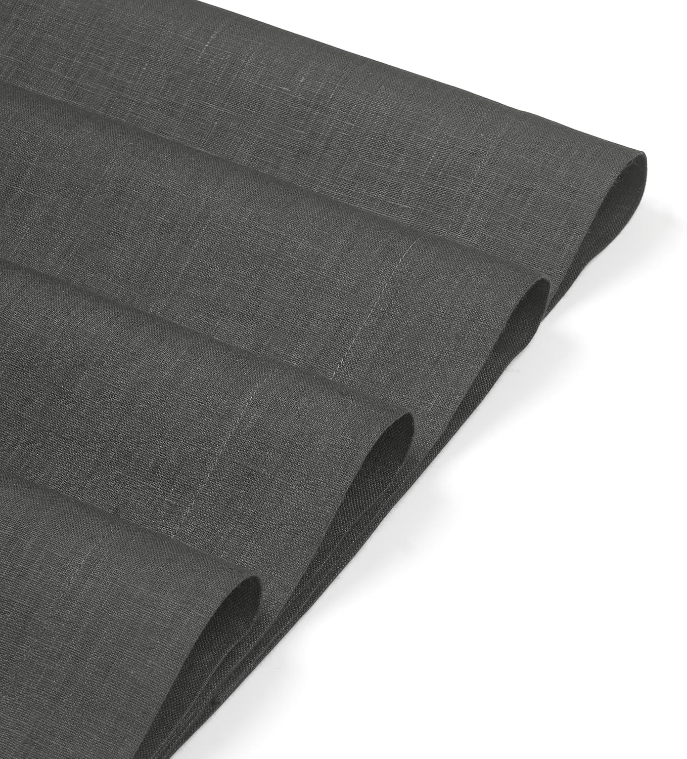 D'Moksha Homes Linen Charcoal Grey Placemats Set of 4-100% Pure Linen Placemats 14 x 19 Inch for Fall, Autumn and Halloween - Handcrafted and Machine Washable