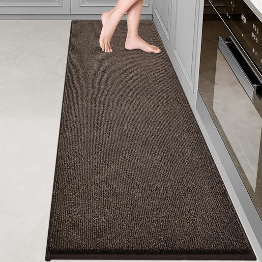 Washable Kitchen Rug 24" x 82" / 60cm x 210cm, Non Slip Kitchen Mat for Floor, Absorbent Indoor Entryway Runner Rug for Hallway, Laundry, Bathroom, Bedroom (Roll Packing)
