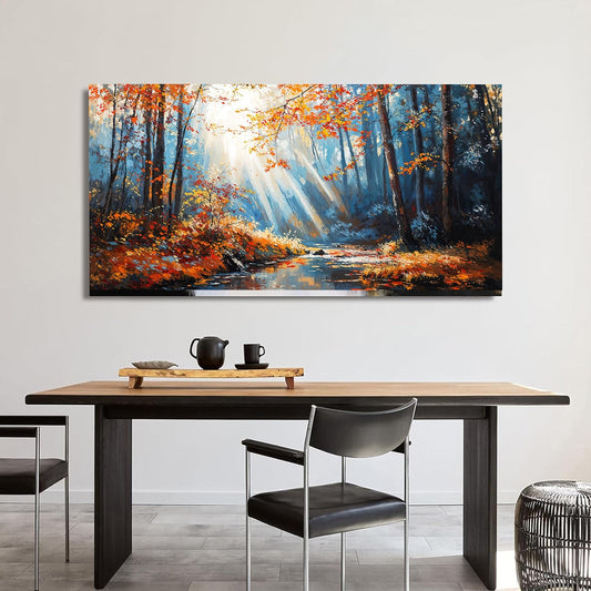 Large Canvas Wall Art Decor Art Work For Wall Decor Nature Landscape Wall Art Decorations Modern Botanical Wall Art Prints Bedroom Office Decor 24"X48" Forest Wall Art Pictures For Living Room