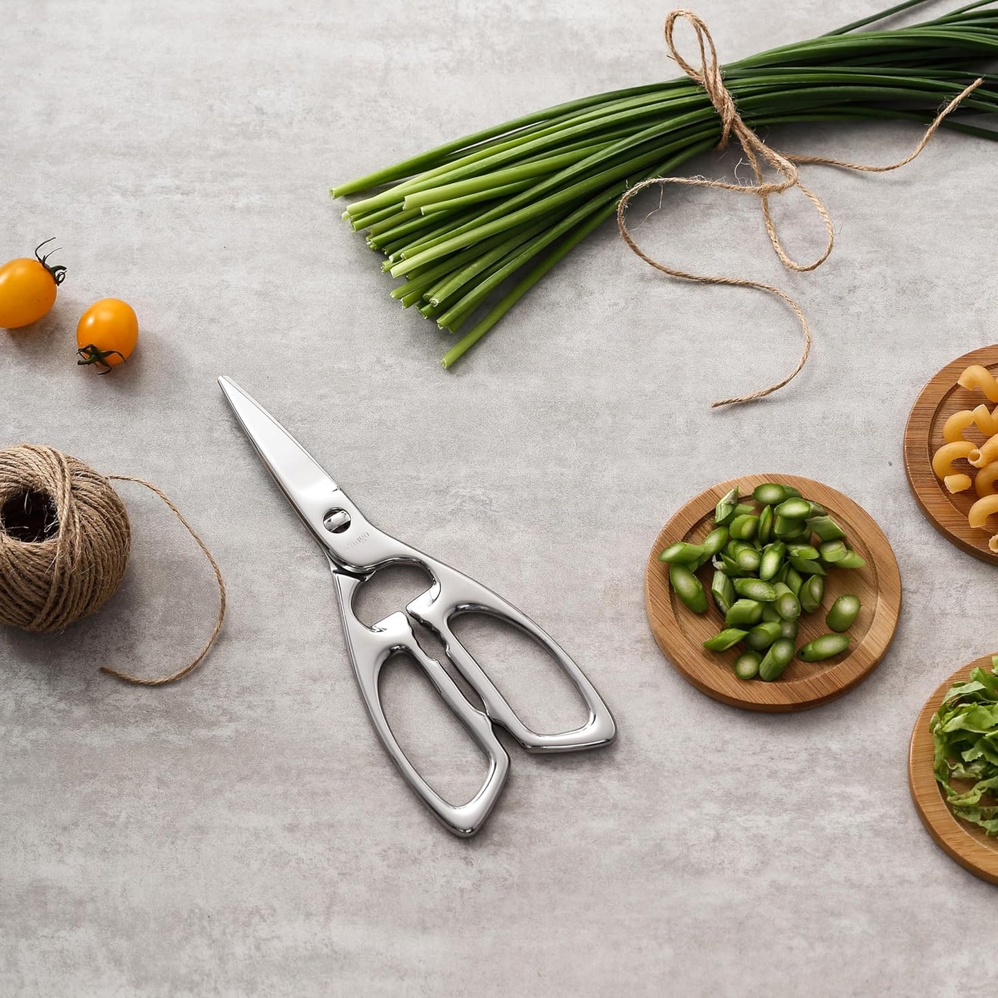 LIVINGO Heavy Duty Kitchen Scissors - Multi-function Dishwasher Safe Stainless Steel Forged Come Apart Utility Shears All Purpose for Cutting Food, Meat, Poultry, Vegetable, Nutcracker