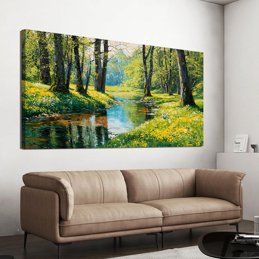 Canvas Wall Art Decor Wall Art Pictures for Living Room Modern Landscape Wall Art Prints Canvas Art Wall Decor Nature Botanical Wall Art Decorations Forest Artwork for Walls Home Office Decor 20"X40"