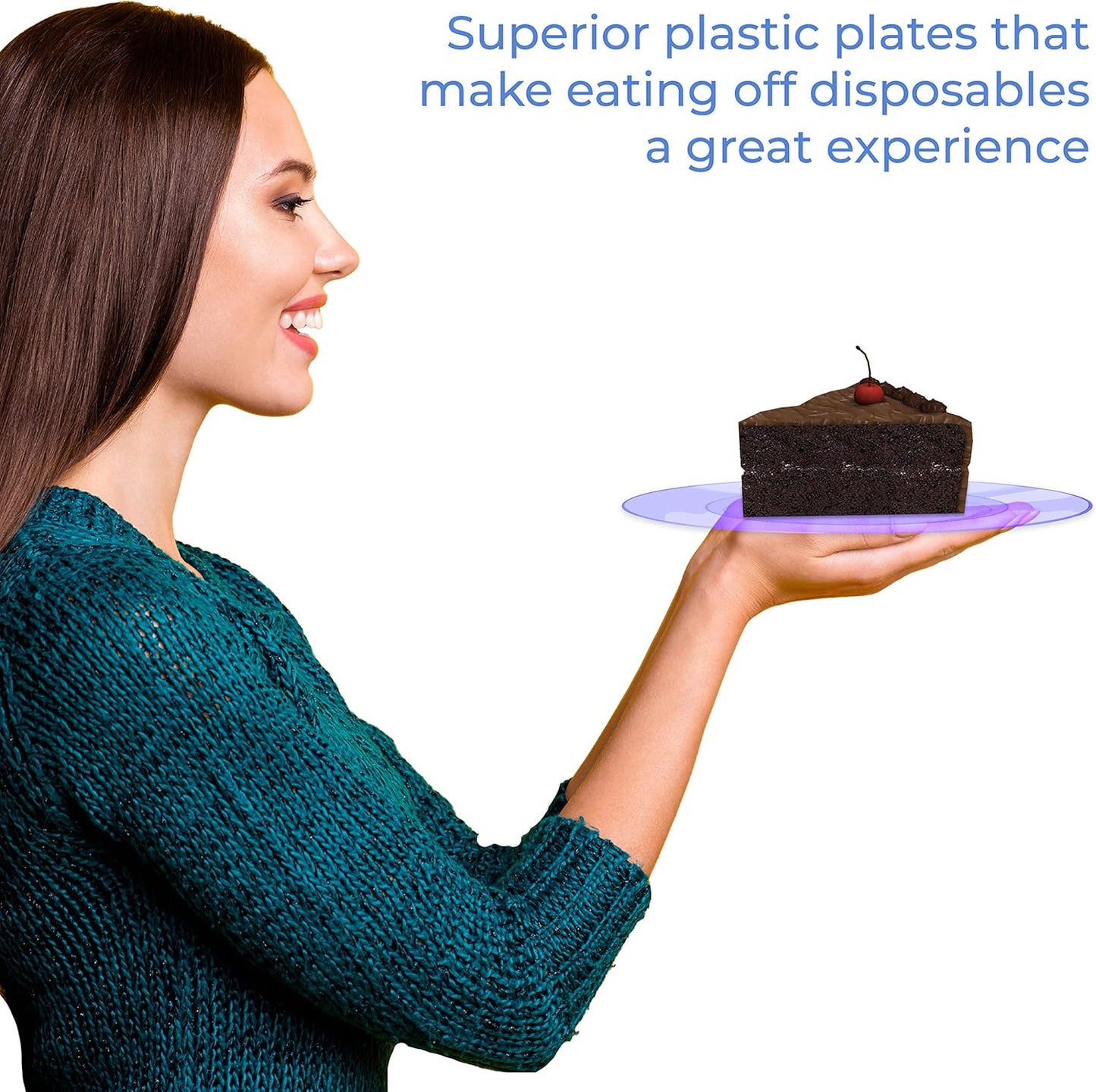 Black Plastic Plates Party Supplies - 150 PCS Reusable Disposable Neon Sets of 25 Dinner, 25 Salad or Dessert, 25 Forks, 25 Spoons, 25 Knives, 25 Cups