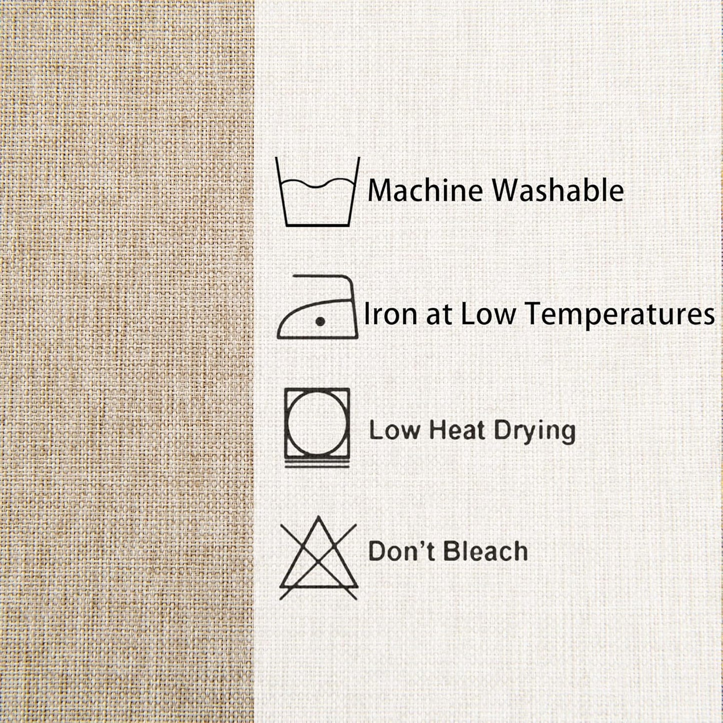 Hiasan 2 Pack Faux Linen Rectangle Tablecloth - Wrinkle and Stain Resistant Washable Table Cloth for Kitchen Dining Room Holiday Table Cover for Party Dinner, Beige, 70 x 108 Inch