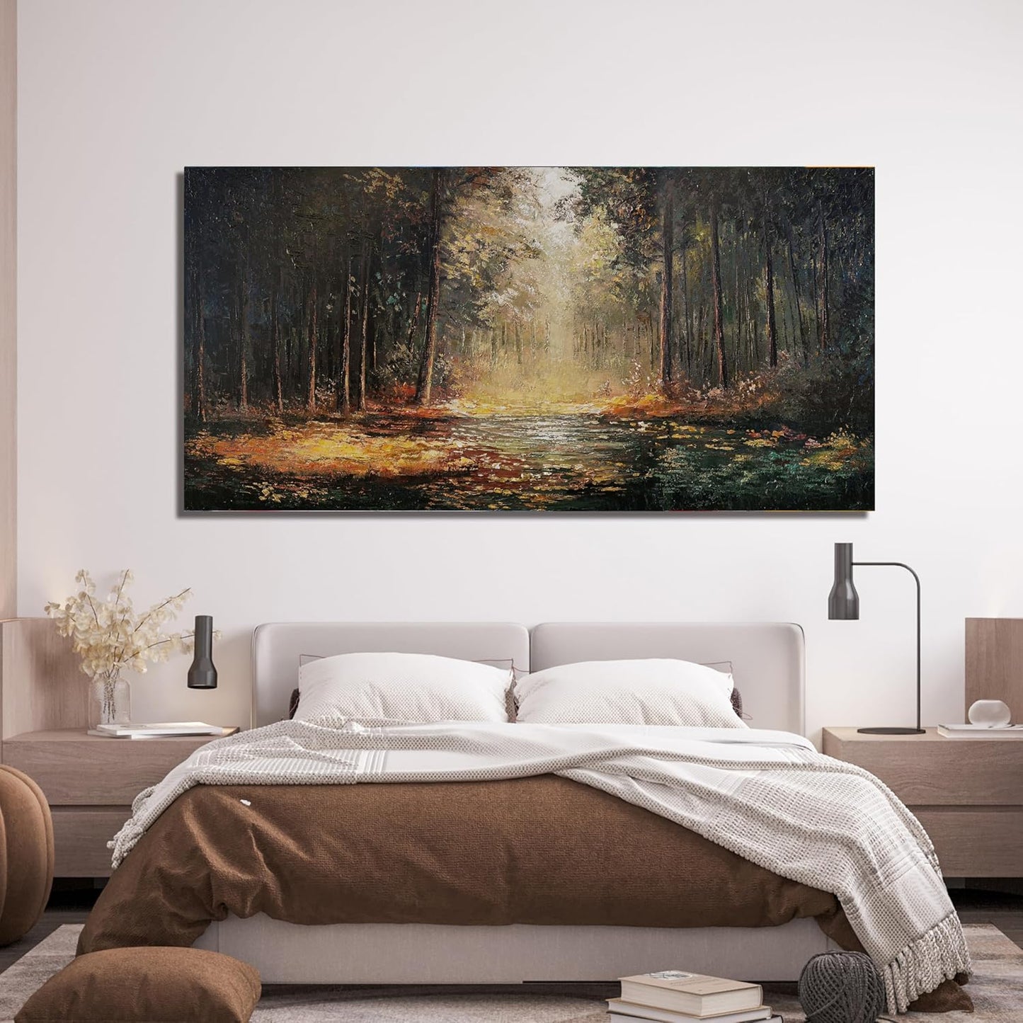 Canvas Wall Art Decor Artwork for Walls Canvas Wall Art for Living Room Landscape Natural Wall Art Decor Mystical Path Yellow Forest Wall Art Prints Art Work for Home Office Room Wall Decor 20" x 40"