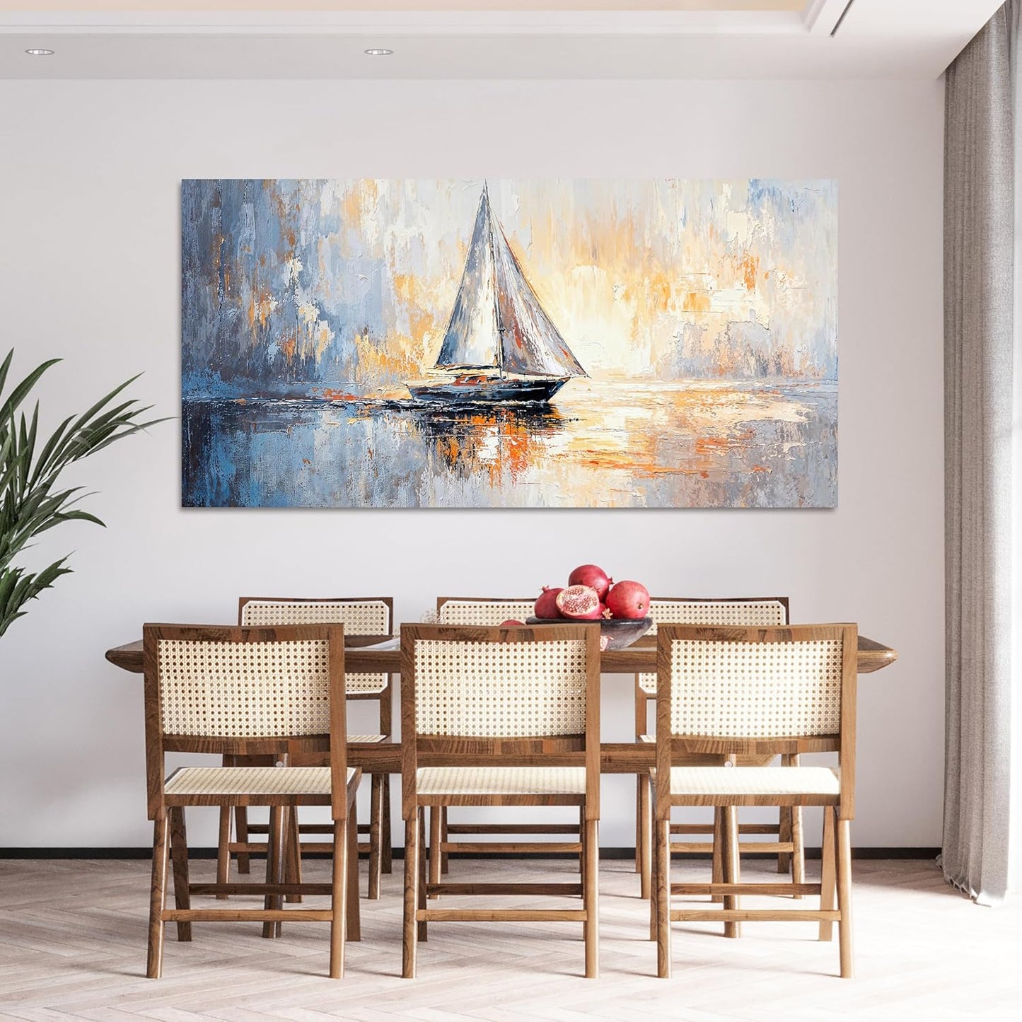 Canvas Wall Art Decor Large Canvas Art Wall Decor Coastal Minimalist Wall Art Wall Pictures for Living Room Large Artwork for Walls Modern Gold Wall Art Prints Bedroom Office Wall Art Decor 29" X 58"