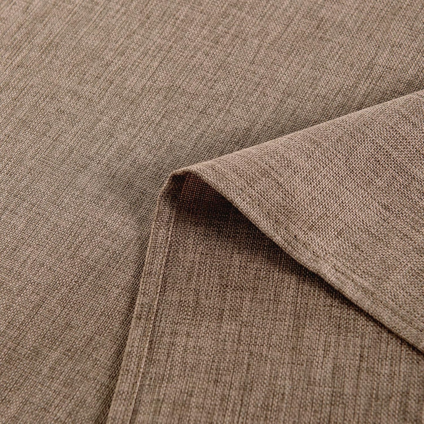 Hiasan 2 Pack Faux Linen Square Tablecloth - Wrinkle and Stain Resistant Washable Table Cloth for Kitchen Dining Room Holiday Table Cover for Party Dinner, Khaki, 54 x 54 Inch