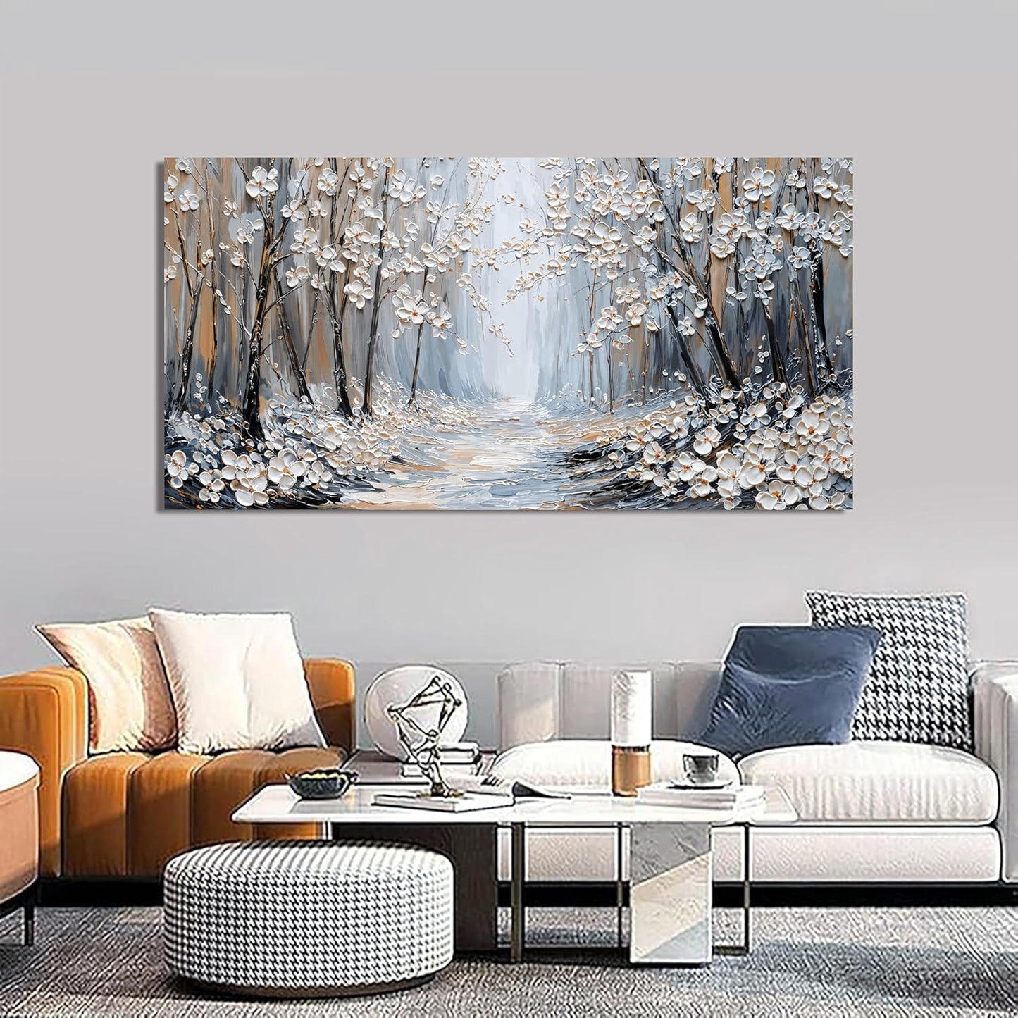 Large Canvas Wall Art Decor Wall Art Pictures for Living Room Art Work for Wall Decor Artwork for Walls Landscape Forest Wall Art Prints Modern Flowers Wall Art Decorations Home Office Decor 24"X48"