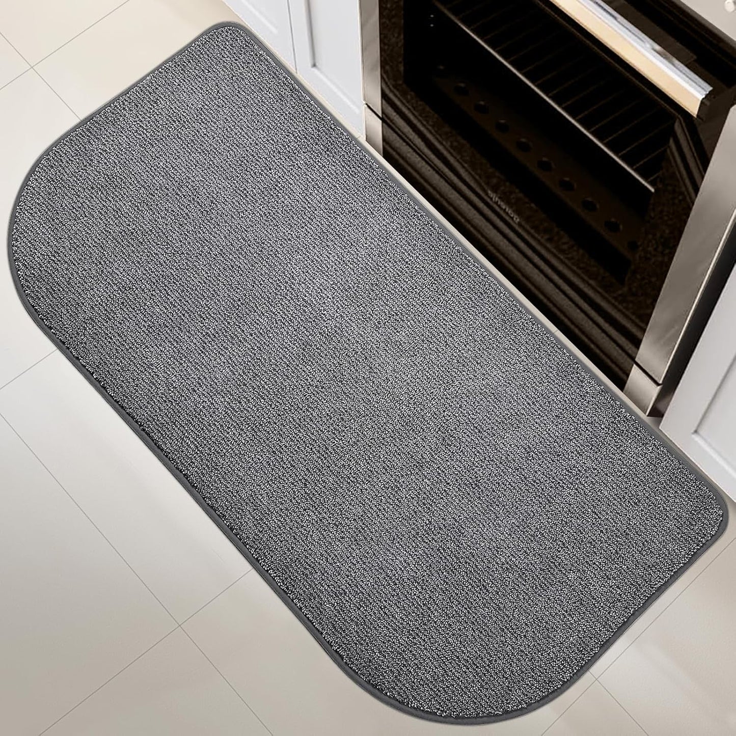 Washable Kitchen Rug 24" x 47" / 60cm x 120cm, Non Slip Kitchen Mat for Floor, Absorbent Indoor Entryway Runner Rug for Laundry, Bathroom, Bedroom,Door