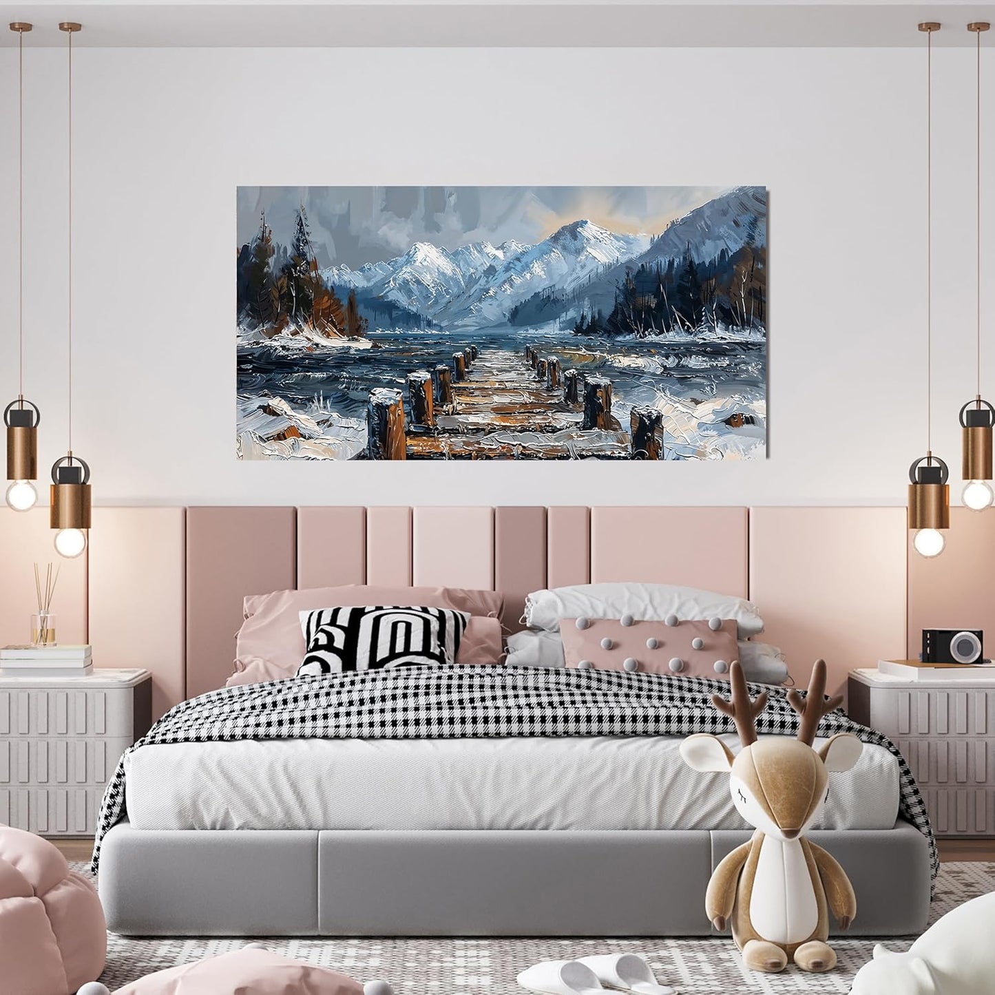 Canvas Wall Art Decor Wall Art Pictures for Living Room Canvas Art Wall Decor Nature Landscape Wall Art Prints Artwork For Walls Modern Coastal Wall Art Decorations Home Ofiice Kitchen Decor 20" X 40"