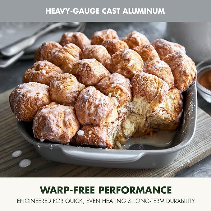 GreenPan Premiere Ovenware Healthy Ceramic Nonstick 4 Piece Bakeware Set, PFAS-Free, Rectangular, Square, Quarter, Half Sheet Baking Pans, Warp-Free, Oven Safe to 600F, Dishwasher Safe, Gray