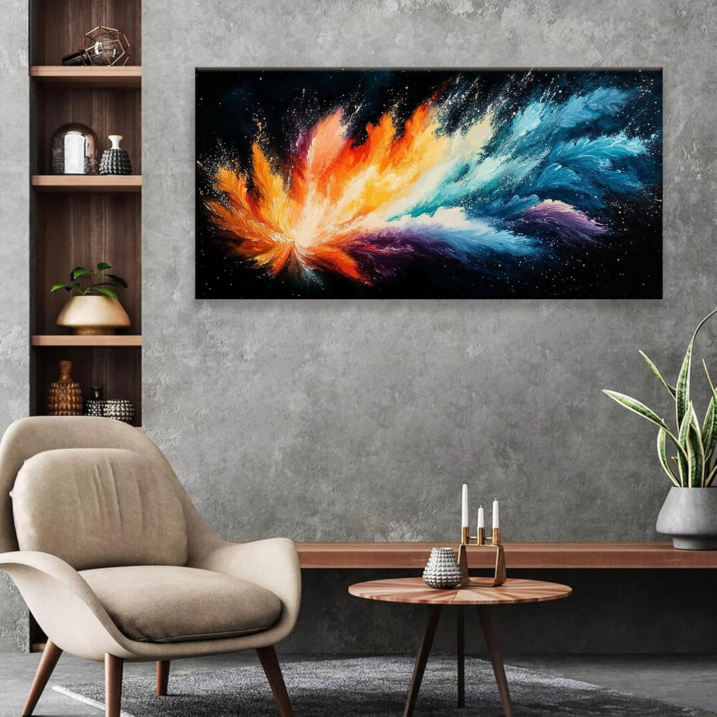 Tsomzxng Colorful Abstract Wall Art Maximalist Canvas Wall Art Decor Prints Modern Colorful Abstract Wall Decor Artwork For Living Room Bedroom Kitchen Office Artwork Ready To Hang 24" × 48"