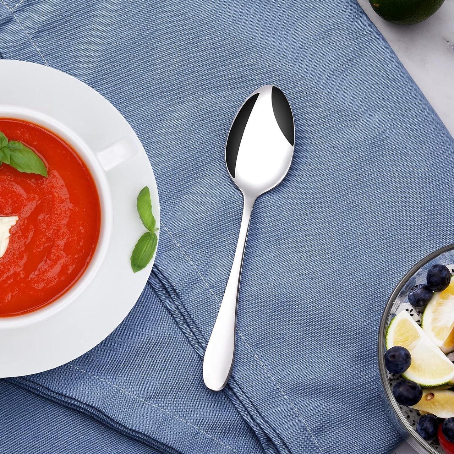 24-Piece Stainless Steel Dinner Spoon,Large Tablespoons,8-Inches (24-Piece)